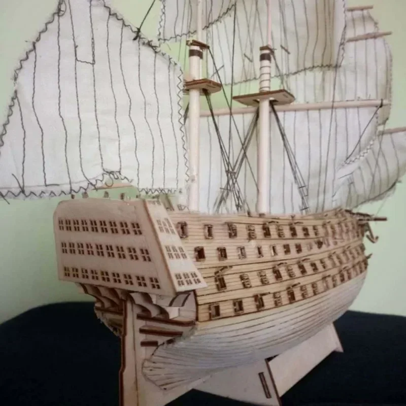 52cm Long DIY Wood Assembled Victory Royal Navy Ship Sailboat Model Boat Decoration toys for children Ancient sailing ship model