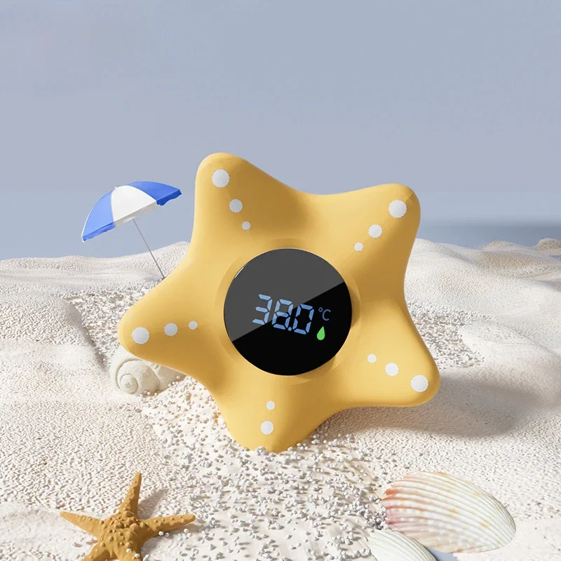 Little Starfish Thermometer Baby Bathtub Shower Water Thermometer Baby Safe Temperature Sensor Floating Waterproof Baby