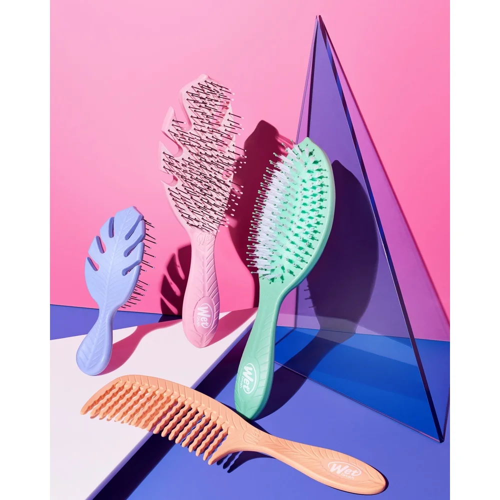 

Go Green Кисть для лечения на основе кокосового масла Ультра-мягкая щетка для распутывания IntelliFlex Синтетическая щетина кабана Экологически чистая