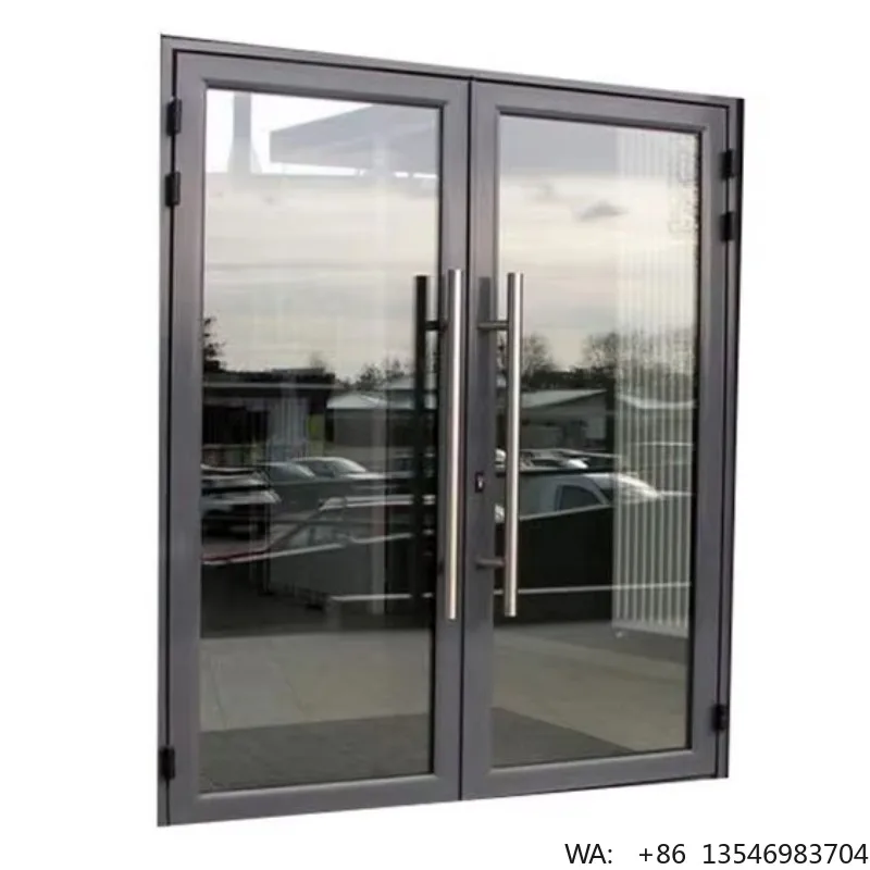 

Modern KFC Interior Front Door Aluminum Frame Swing Open Sound Insulation Fiberglass Glass Steel for Home Bathroom Application