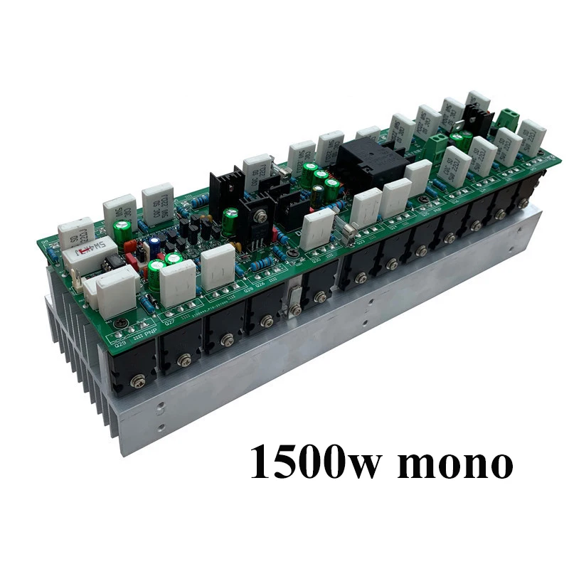 1500w Mono Power Amplifier Board High Power 24pcs Toshiba Transistor 5200 1943 Low Noise Low Distortion HIFI Audio Amplifier