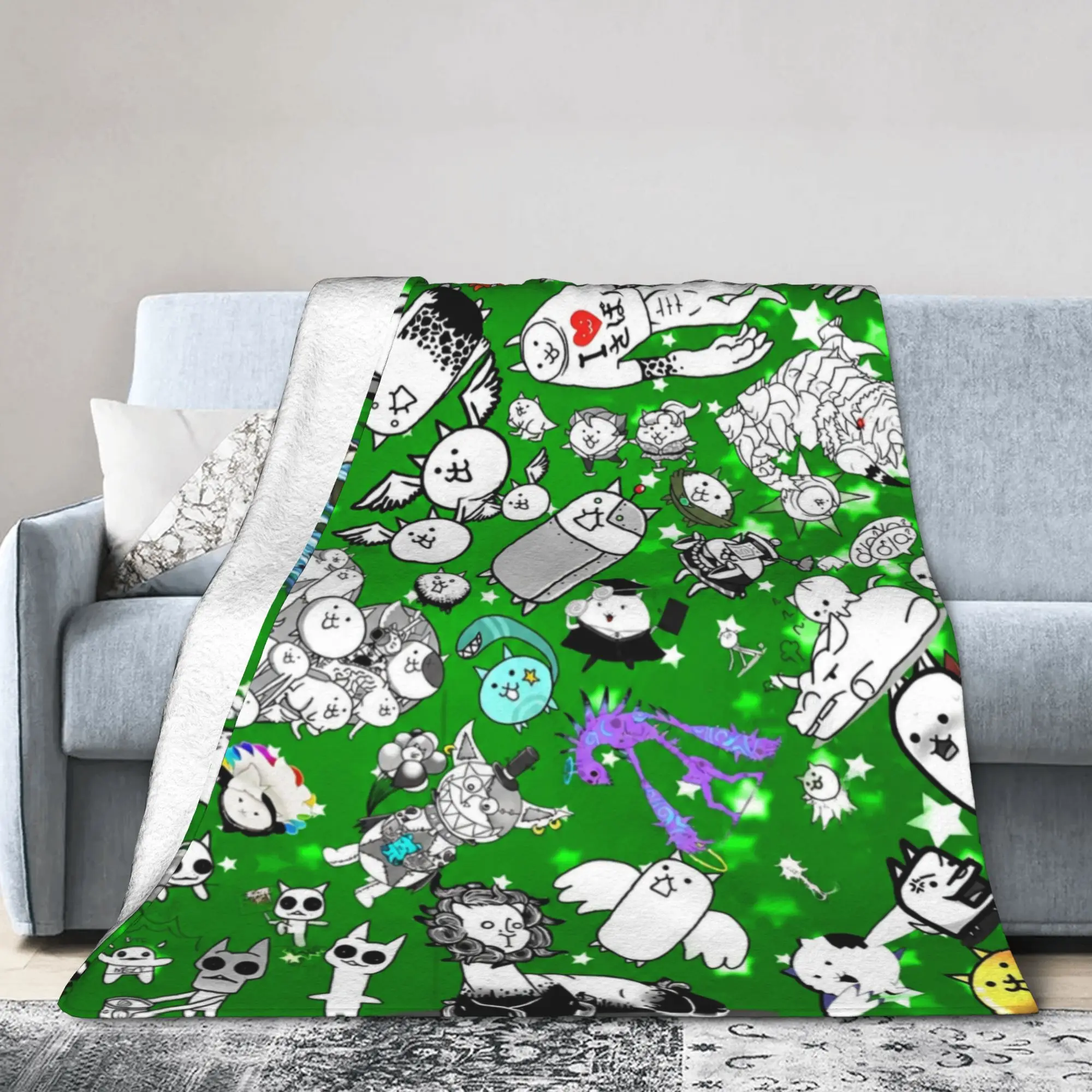 Gaming The B-Battle C-Cats Blankets Flannel Textile Decor  Portable Lightweight Thin Throw Blanket Plush Thin Quilt