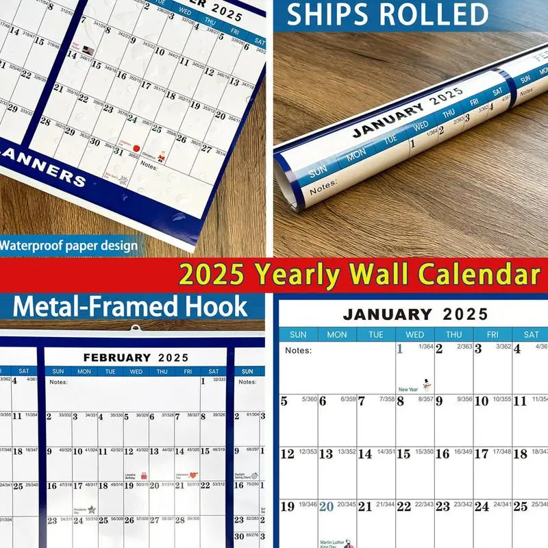 2025 เปียกแห้งลบปฏิทินผนัง Erasable 2025 ปฏิทิน Planner 12 เดือนกาวสองหน้าปฏิทินสําหรับการวางแผนตาราง