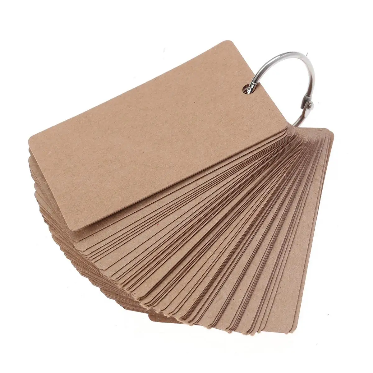 Bloc de notas de papel Kraft de 50 páginas, tarjetas de estudio, marcapáginas, Stock de índice, tarjeta de felicitación artesanal, notas, tarjetas flash portátiles, blocs de notas para exteriores
