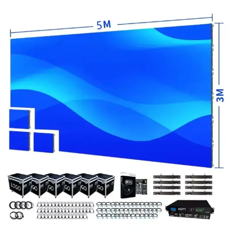 Outdoor P3.91 complete LED display screen, with high brightness and good refresh rate, suitable for stage performances