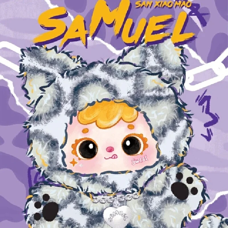 

Виниловая кукла серии Samuel Meow's Cool Moment, плюшевая глухая коробка, кавайная сумка, подвеска, изысканный декор для рабочего стола, сюрприз, загадочная коробка, подарок