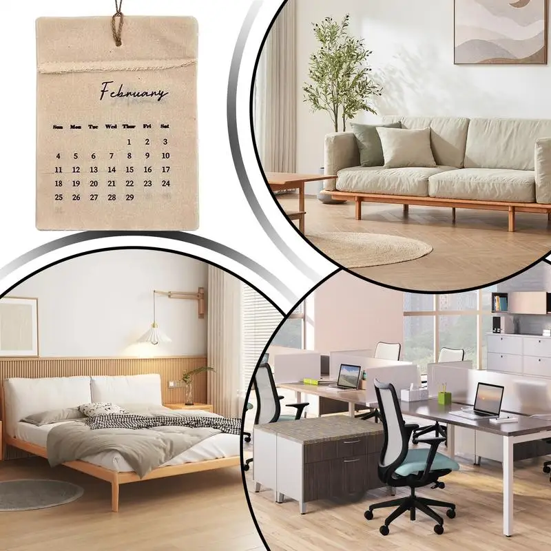 ปฏิทินติดผนังปี 2025 ผ้าใบรายเดือนปฏิทินเต็มปีการตกแต่งเดสก์ท็อปที่ไม่ซ้ําใครเครื่องประดับตกแต่งการจัดระเบียบและการวางแผนผลิตภัณฑ์