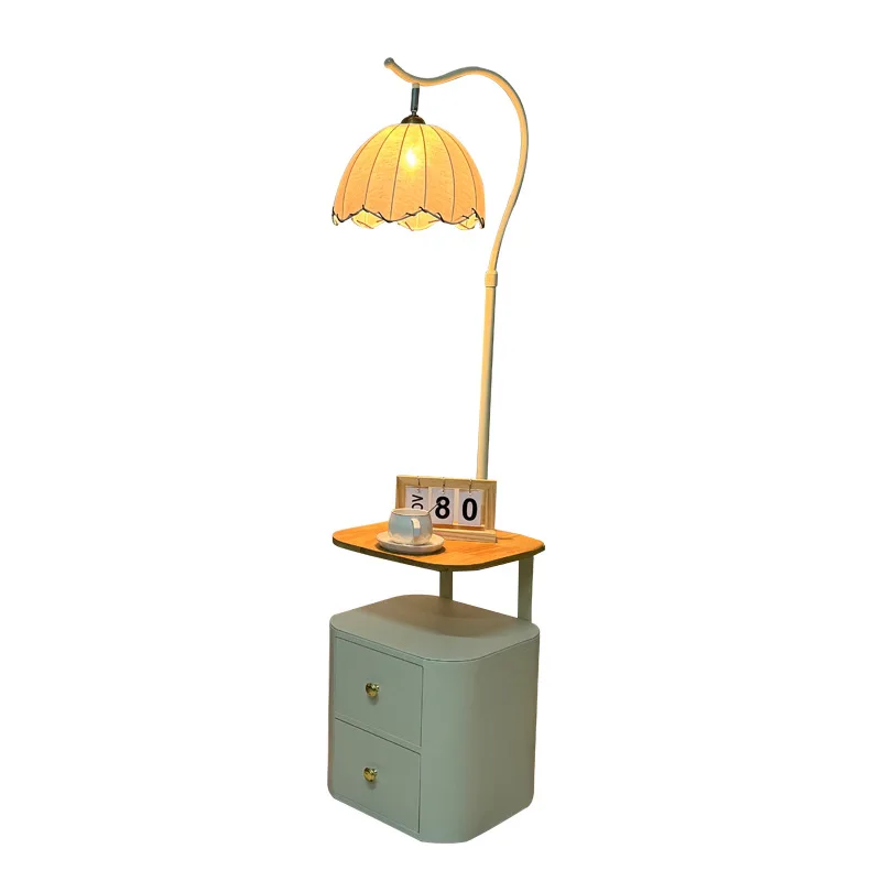 

Вертикальная настольная лампа для спальни со встроенной стойкой для ящиков