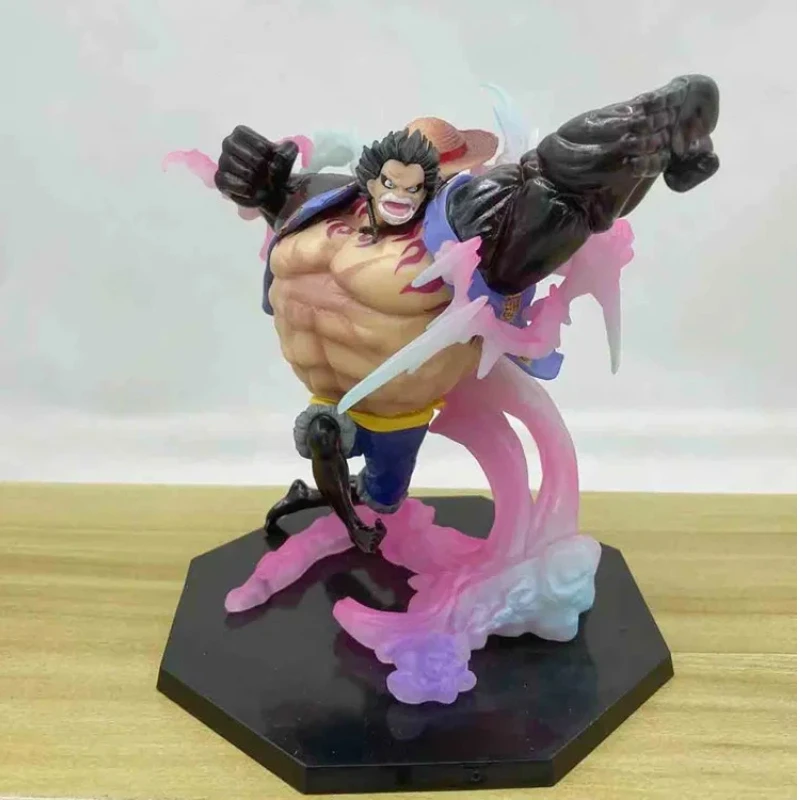 One Piece Anime Figure 25cm Wano Gear 4 Bounce Luffy Pieces Statue Figures Collectible Model Decoration Kids Toy Christmas Gift view 5
