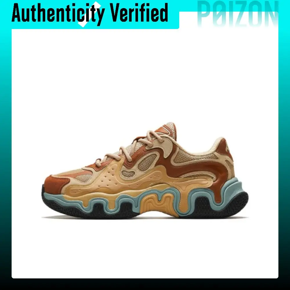 Anta Cushioning Slip Resistant Low top Casual Shoes Men's Tan 112428855-1