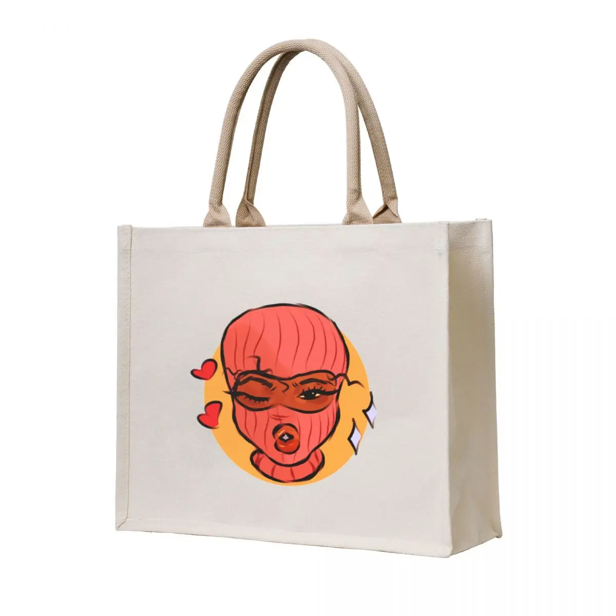 

ski mask Tote Bag Women's bag Big bag women canvas bags custom canvas