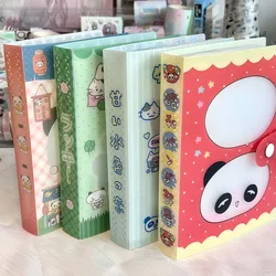 WAKAWAKA-carpeta de almacenamiento A6, organizador de documentos Kawaii con diseño de trébol, estilo Vintage Showa, carpeta de pegatinas para álbum de recortes de página fija