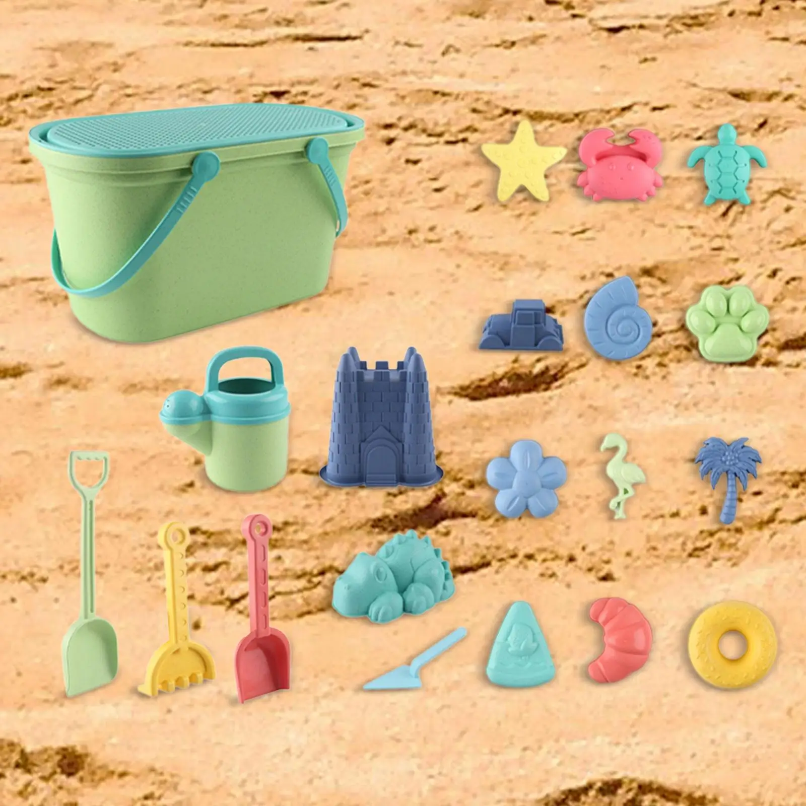 

Sand Toys for Kids Sand Bucket Watering Can Sandbox Toy Toddlers Beach Playing Set for Park Outdoor Bath Backyard Garden