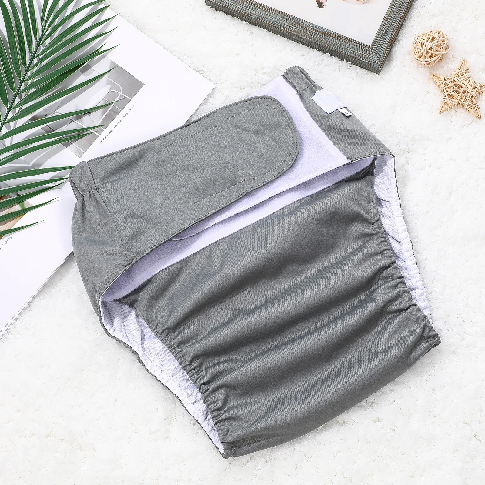 حفاضات للكبار قابلة للغسل، ملابس داخلية قابلة لإعادة الاستخدام، نسيج شبكي من مادة TPU، حزام خصر مرن قابل للتعديل، حلقة إغلاق فائقة للمنزل #1