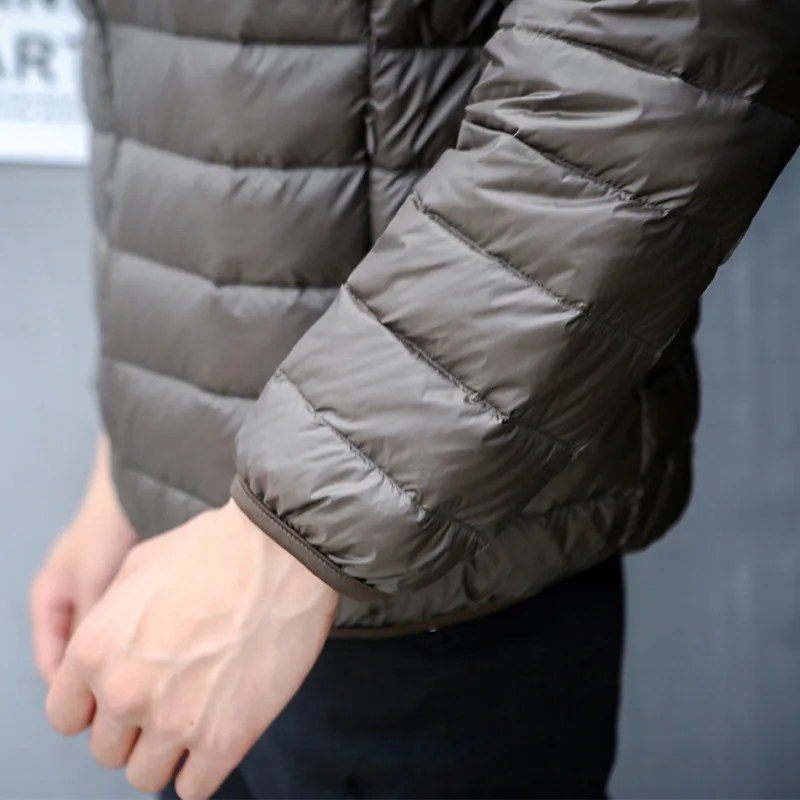 FGKKS Autumn Lightweight Thin Duck Down Jacket Men Good White Brand Casual Ultralight Male Feather Jackets Coat