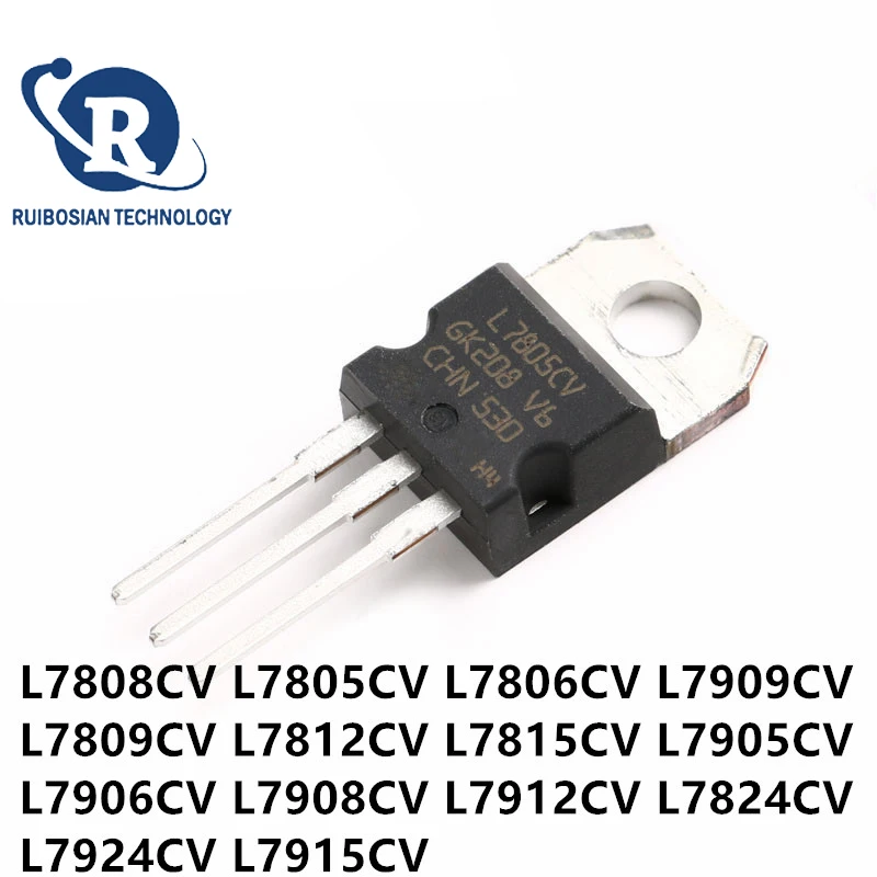 10 szt. L7805CV L7808CV do 220 L7806CV L7808CV L7808CV l780909cv L7812CV L7815CV L7824CV L7905CV L7908CV L7908CV l79909cv L7912CV L7915CV L7915CV