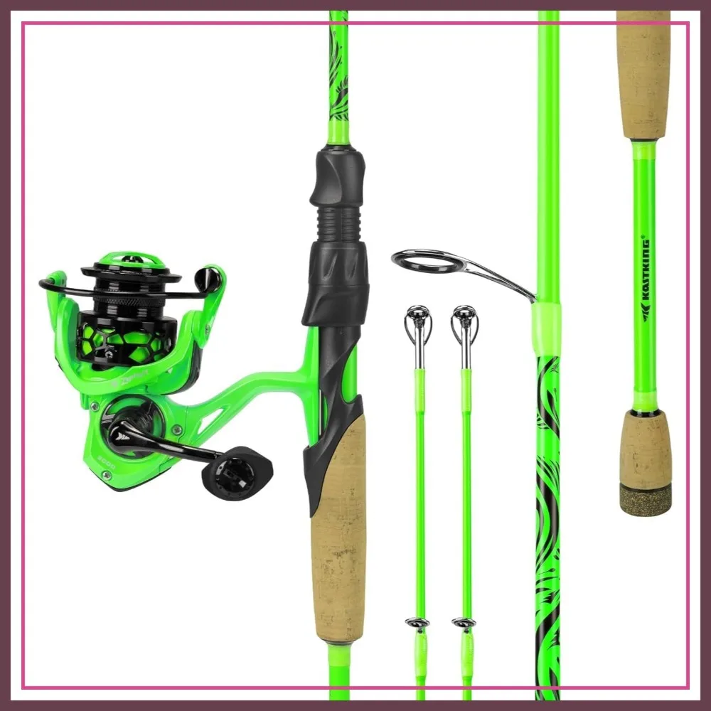 

Dual-Tip Fishing Rod & Reel Combo, IM6 Graphite 2Pc Blanks, KastFlex Technology, Rubber Cork Handle, 11 Models