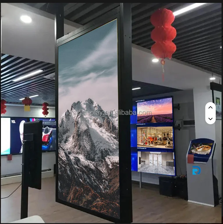 43-Inch Dual-Sided Window Hanging Advertising Machine High-Definition Vertical LCD Display Thin Double Screen Ceiling Hanging