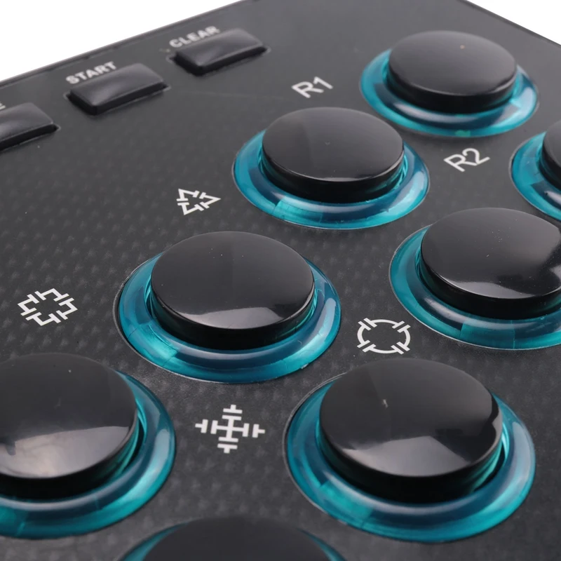 Manette de Jeu d'Arcade Rétro USB Joystick pour PS2/PS3/PC/Android Smart TV, Vibrateur Intégré, Lecture de Direction