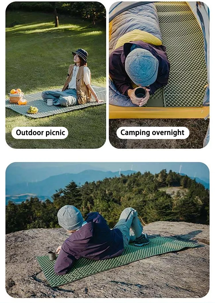 Leichte Eierschalen-Schaumstoff-Isomatte, faltbare, isolierte Campingmatte, tragbare Reisematte für Wandern, Backpacking, Zelt – Detail 11