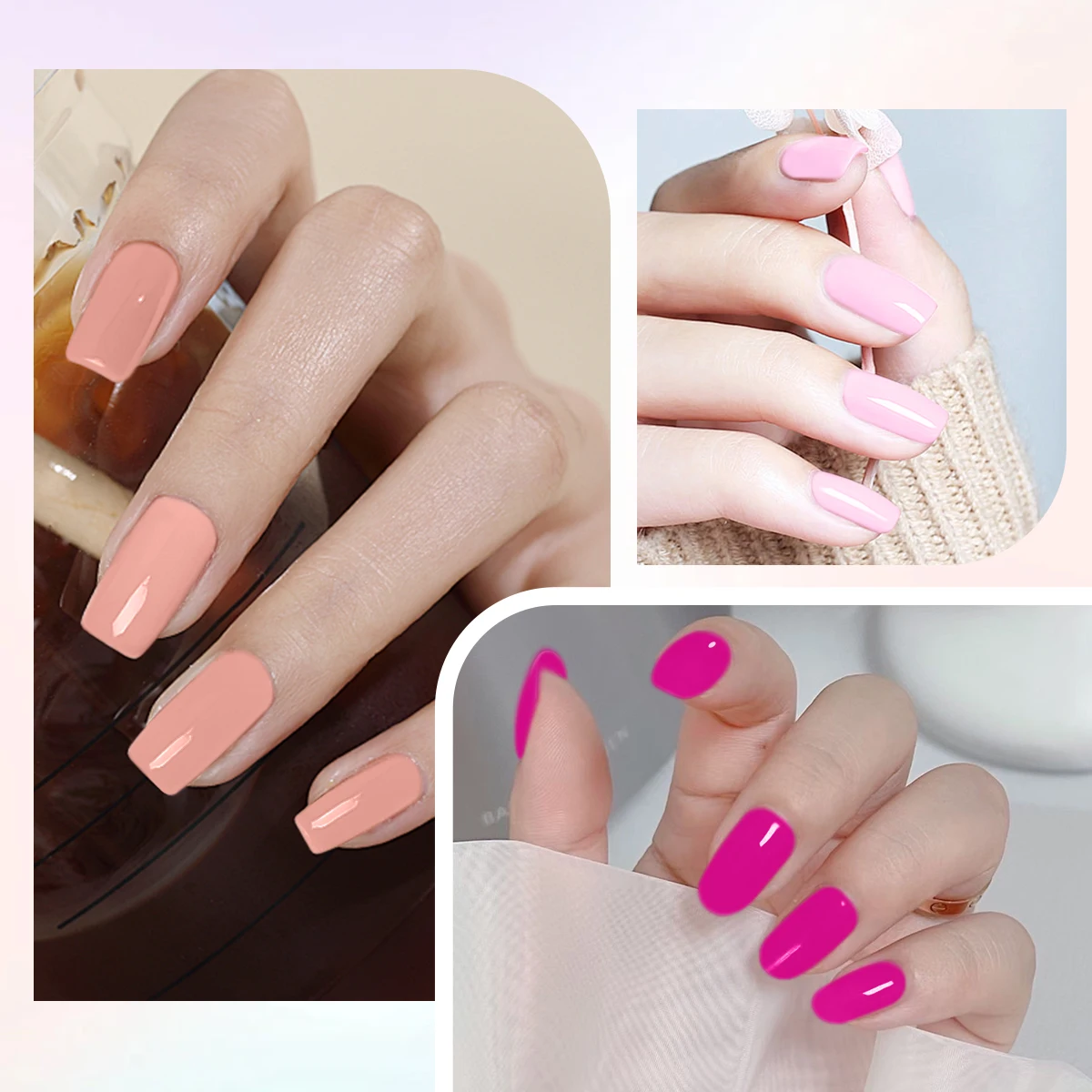 6Pcs/Set Faandin 0.24*6 Pack, Solid Color Gel Nail Polish Set, Stylish Bottle Design, Rich Color, Classic Color Combinations, Long-Lasting and Non-Fading, Easy to Apply and Remove, Nail Enthusiasts Can Complete the Manicure at Home, Essential Item for Salon Parties and Proms, Gel Nail Polish Gift Box, Professional Gel Nail Polish for Nail Salons