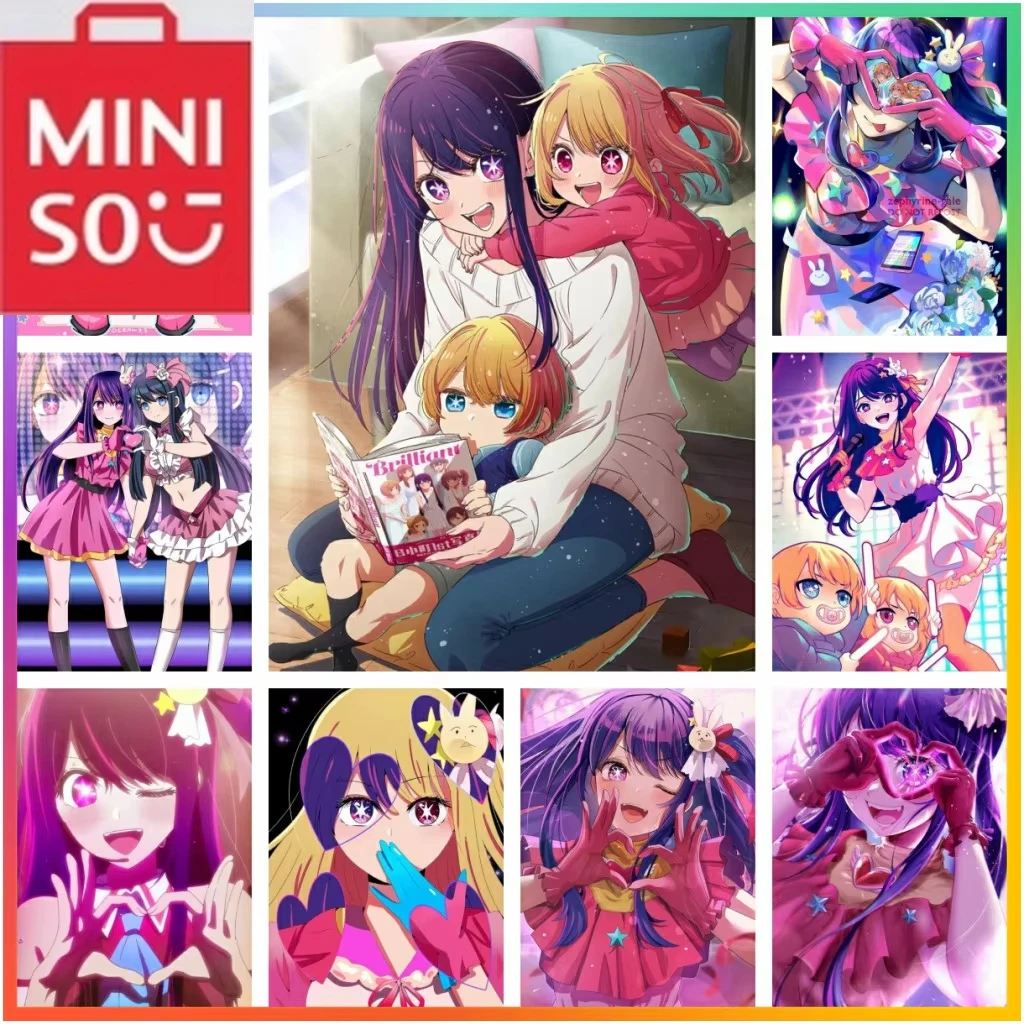 

MINISO Pop Аниме Oshi No Ko Манга Алмазная картина Вышивка крестиком 5D DIY Художественная мозаика Вышивка Холст Элемент Головоломка Домашний декор