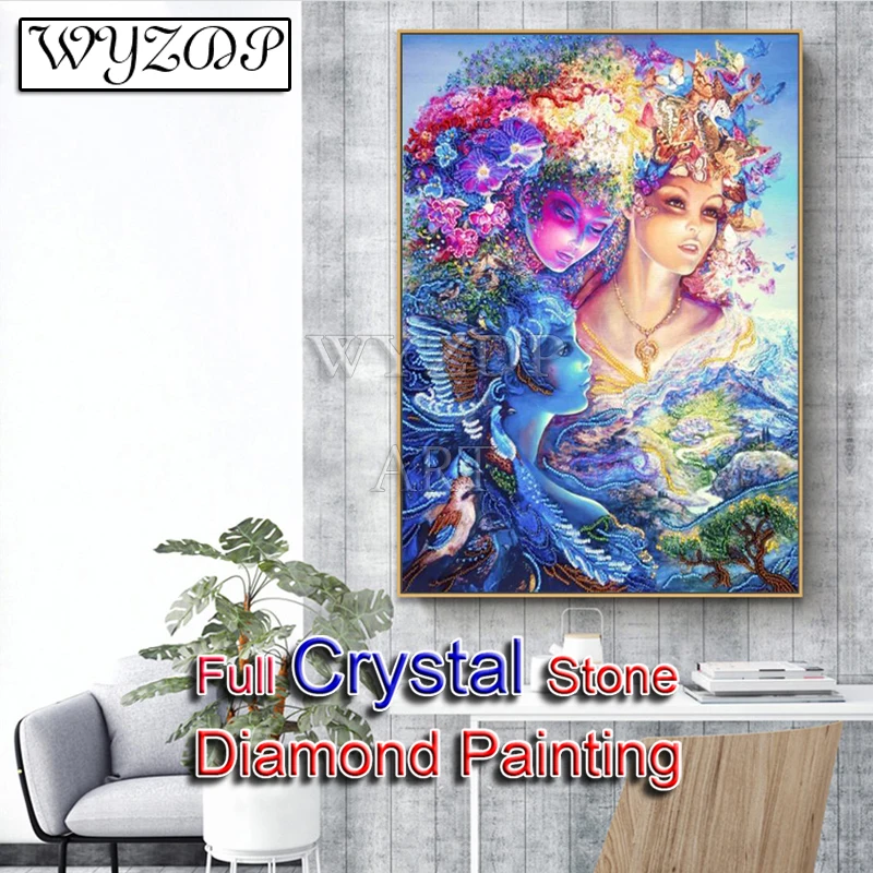 5D DIY Crystal Diamond Painting Woman Full Square Mosaic Embroidery Cross Stitch Kit Crystal Diamond Art AB Home Decor 230761