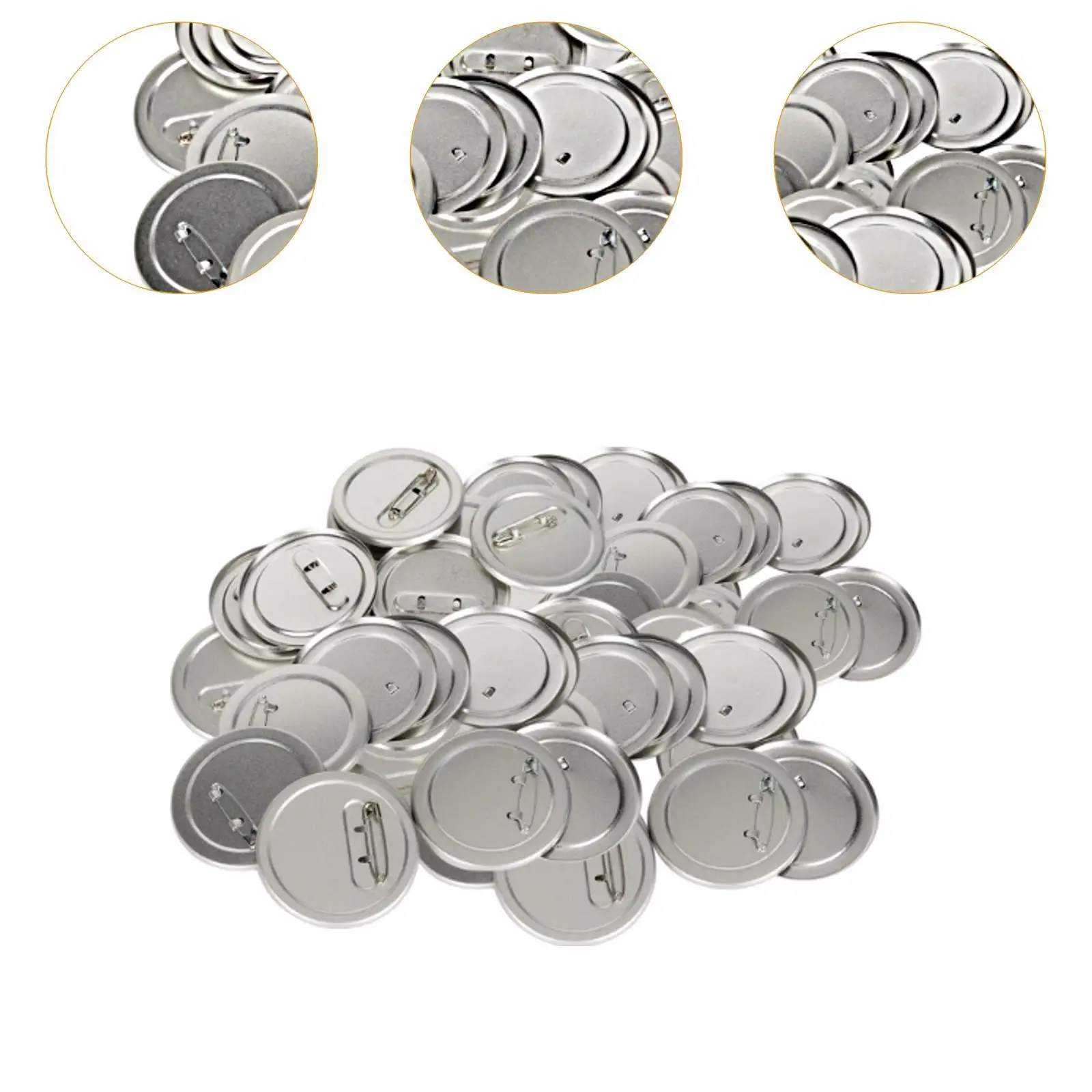 100 Pieces Blank Badge Button Parts for Badge Maker Machine Badge Making Materials for DIY Arts Crafts Badge Making Souvenirs