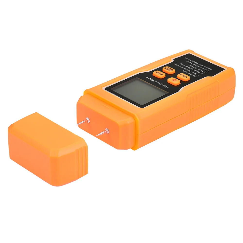 

Двухконтактный настенный гигрометр с дисплеем температуры, цифровой детектор влажности древесины, считыватель влаги для строительных материалов, деревянная стена