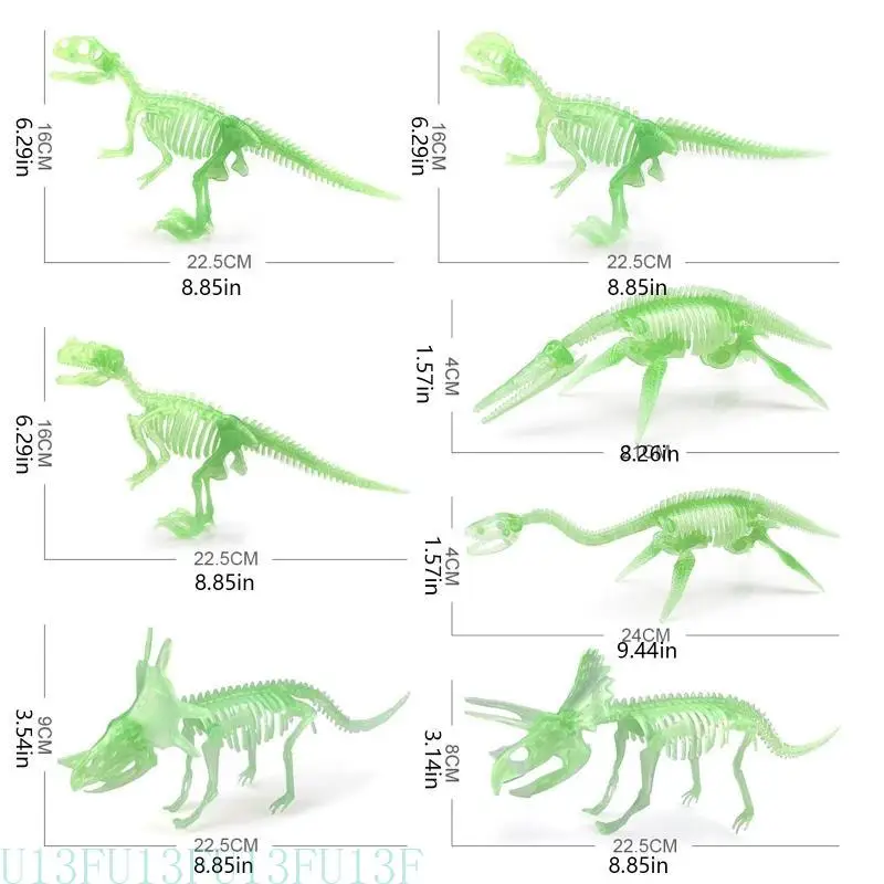U13F عظام نموذج الديناصورات الحية عظام ما قبل التاريخ دينو الهيكل العظمي تمثال حديقة الحيوان المتاجر تزويد مصغرة تمثال الفصول