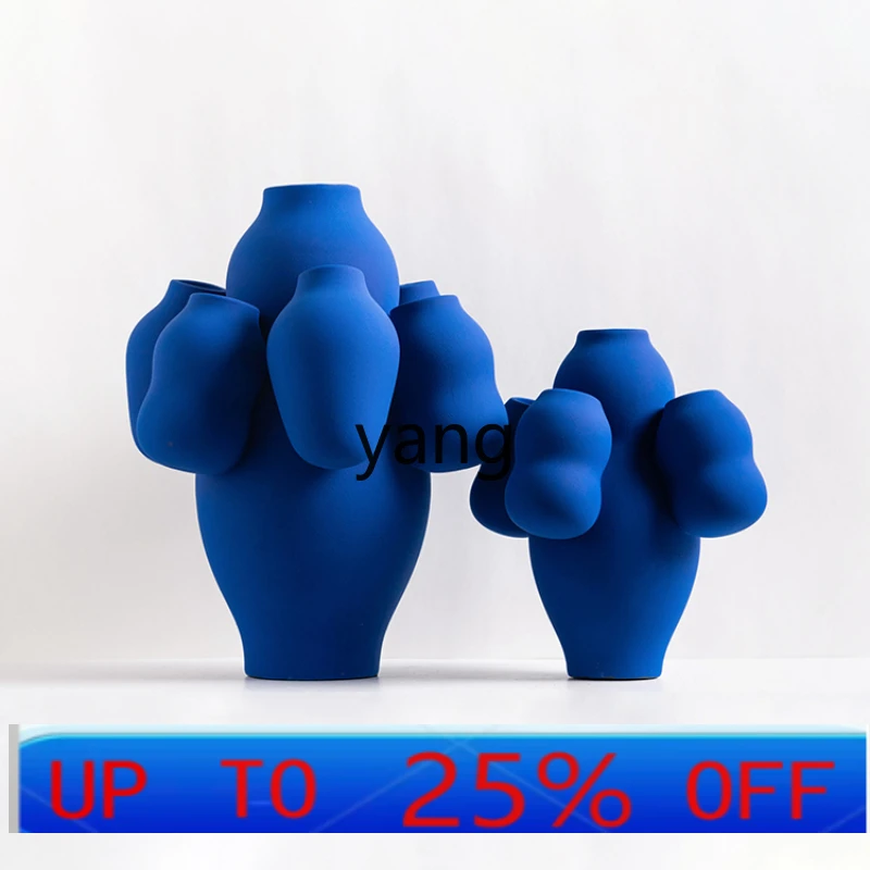 LH Lucky Bag Decoration Simple and Modern Furnishings Living Room and Sample Room TV Cabinet Dried Flower Vase Ornament