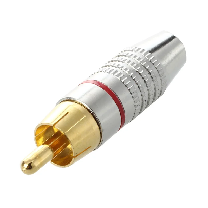 A52T Adapter Audio Coaxial Cable Connector RCA Plug Seamless 100 Pcs