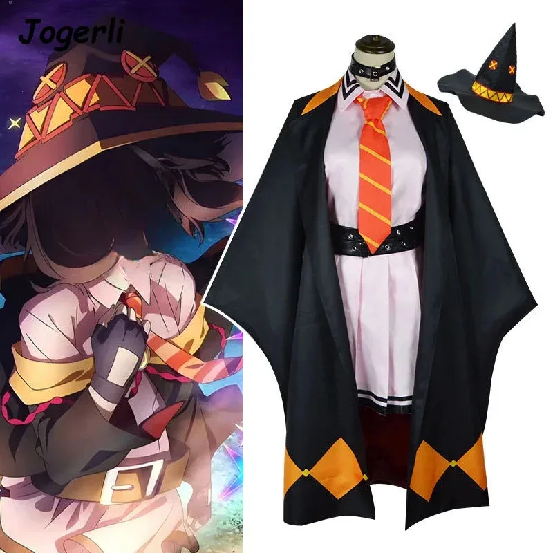 Jogerli Megumin Anime Cosplay disfraces Kono Subarashii Sekai Ni Bakuen Wo juego de rol conjunto de mago traje Clothk;3,c'5.b;8'