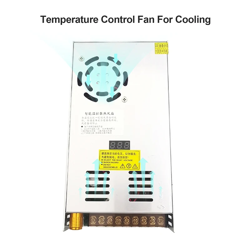 Fonte de Alimentação Comutada 480w 05v 12v 24v 36v 48v 60v 80v 120v 220v 300v dc Visor Digital Smps Regulado 110 220vac