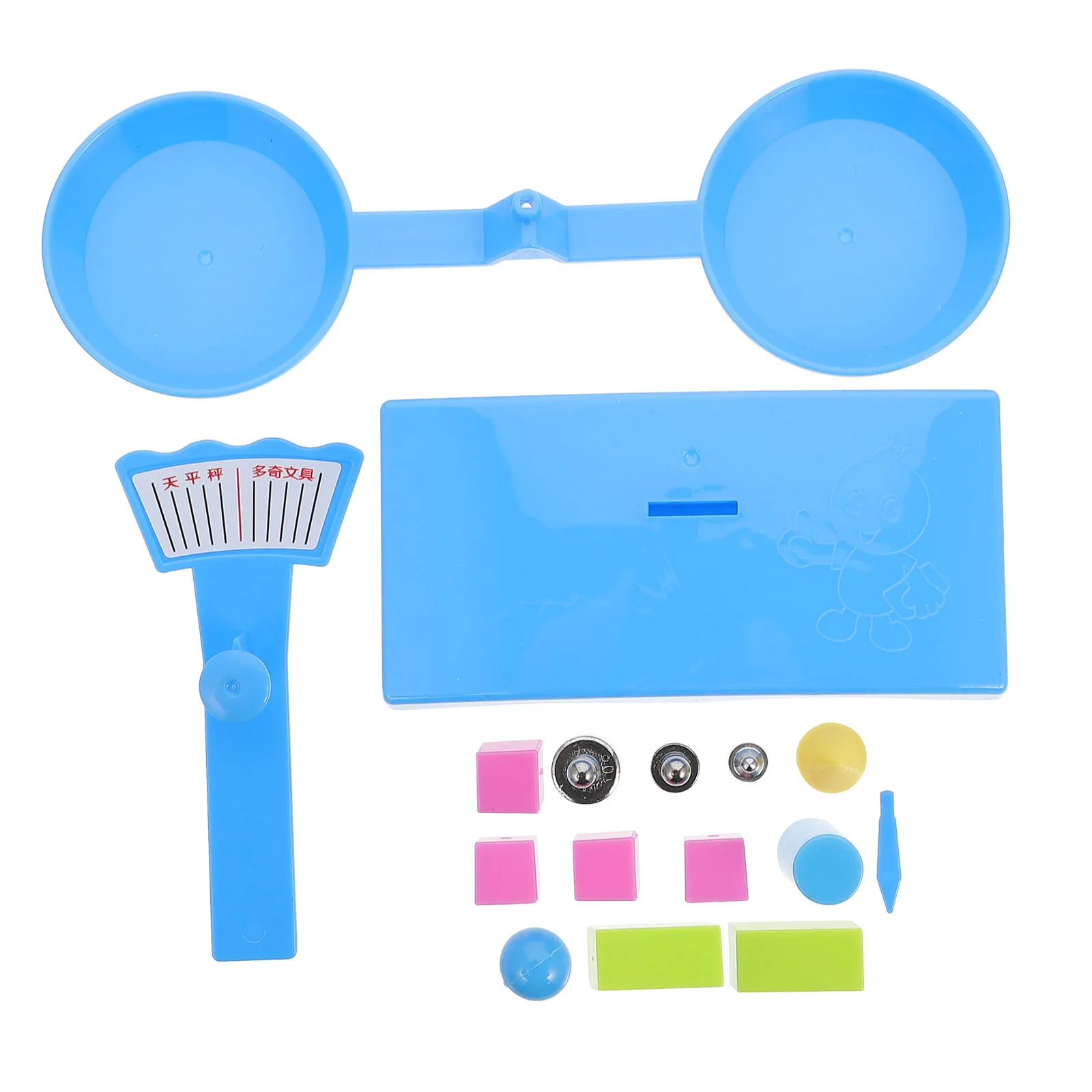 

1 set Plastic Balance Scale Lever Measurement Toy Kids Tray Toddler Montessori Learning STEM Project Math Teaching Tool Building