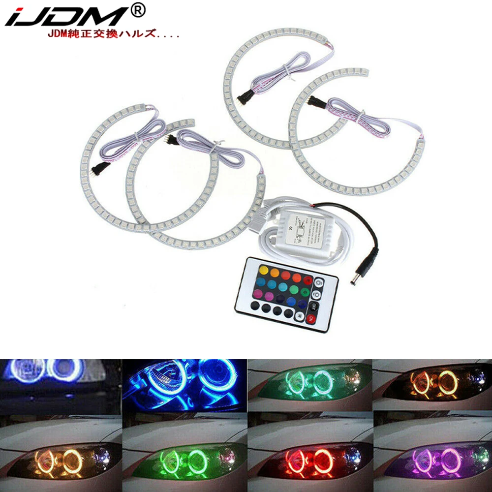 

iJDM RGB LED Angel Eyes Halo Ring Lighting For BMW E36 E46 M3 3 Series E38 E39 5 7 Series Xenon Front Road Illuminating Lights