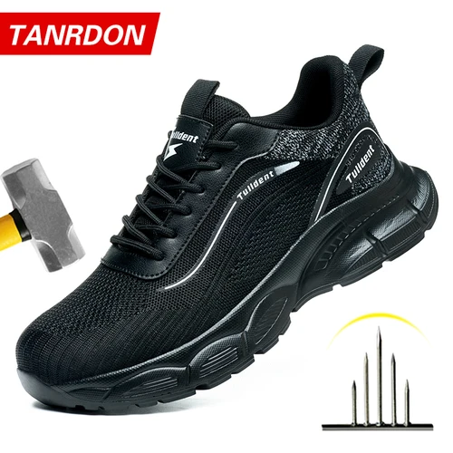 Zapatos de seguridad para hombre, zapatos de trabajo antigolpes y antipuñaladas, botas de seguridad indestructibles para hombre, zapatos aislados, botas tácticas