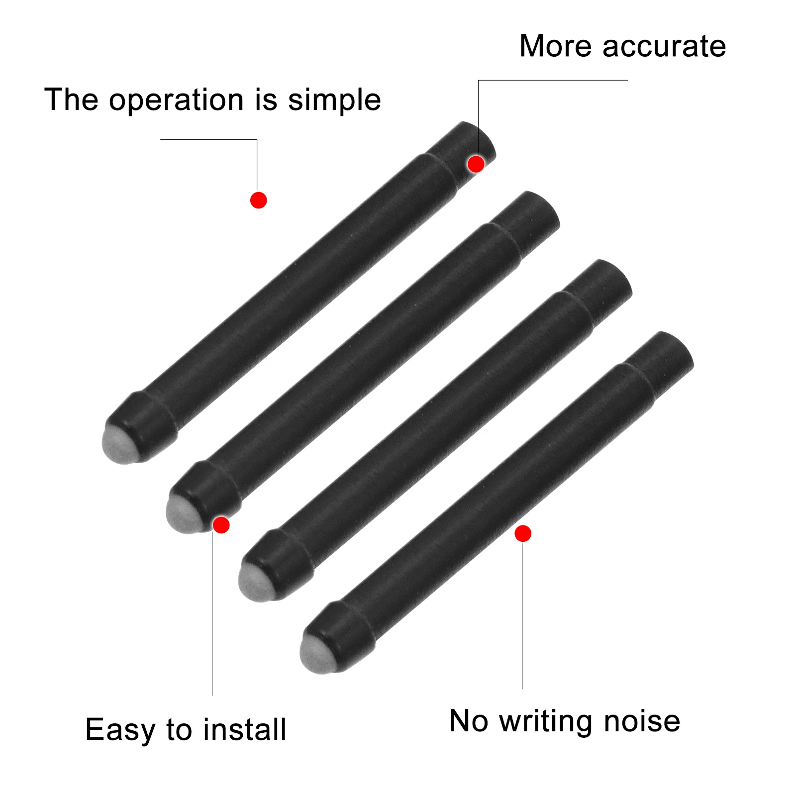 

4pcs Stylus Tip Replacements Smooth Sensitive Replacement Tips For Surface Pen Pro 4 5 6 7 Easy Install No Noise Screen