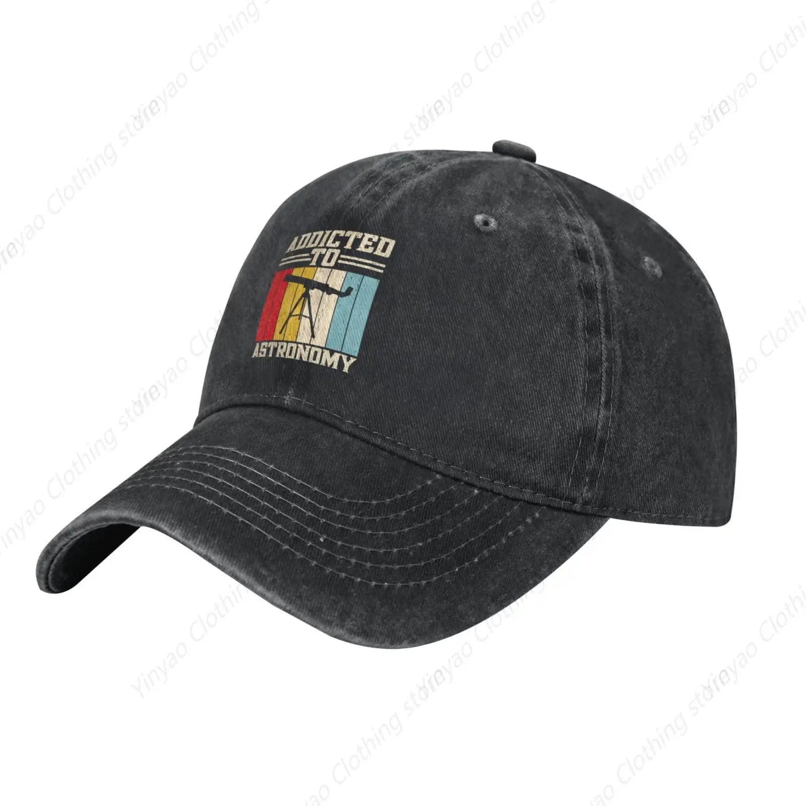 Obsessed With Astronomical Telescopes Printed Baseball Caps Vintage Washed Denim Hats Outdoor Sports Golf Dad Truck Hats