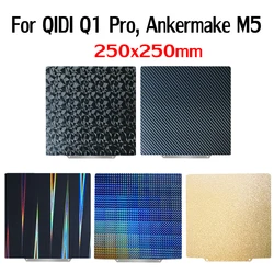 PEO PET PEI Sheet for QIDI Q1 Pro Build Plate 250x250mm Heated Bed Double Sided 3D Printing Spring Steel Sheet for Ankermake M5