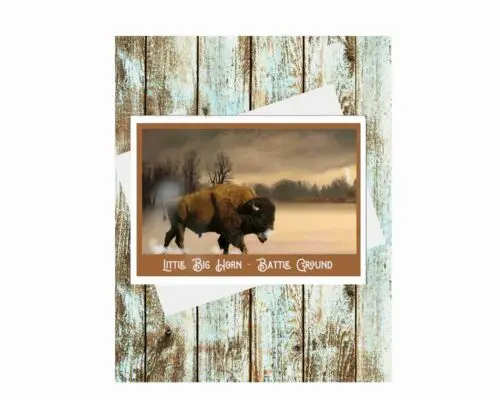 Set Of 6 Travel Poster Greeting Cards Little Big Horn Battle Grounds