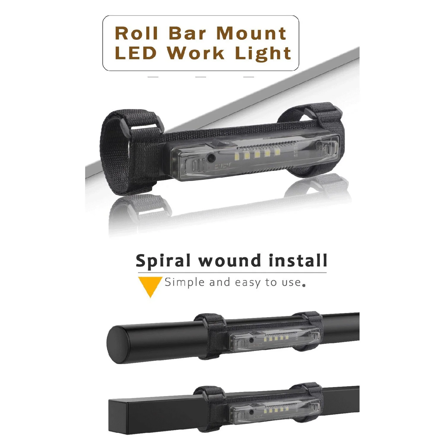 UTV ATV 인테리어 조명, 범용 롤 바 마운트 LED 조명, 지붕 상단 램프, 폴라리스 RZR Can-Am 차량용 투명 쉘