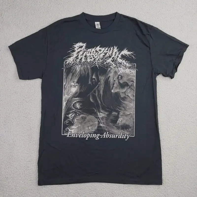Phobophilic Enveloping Absurdity 2023 Tour Death Metal Band T Shirt Size Medium