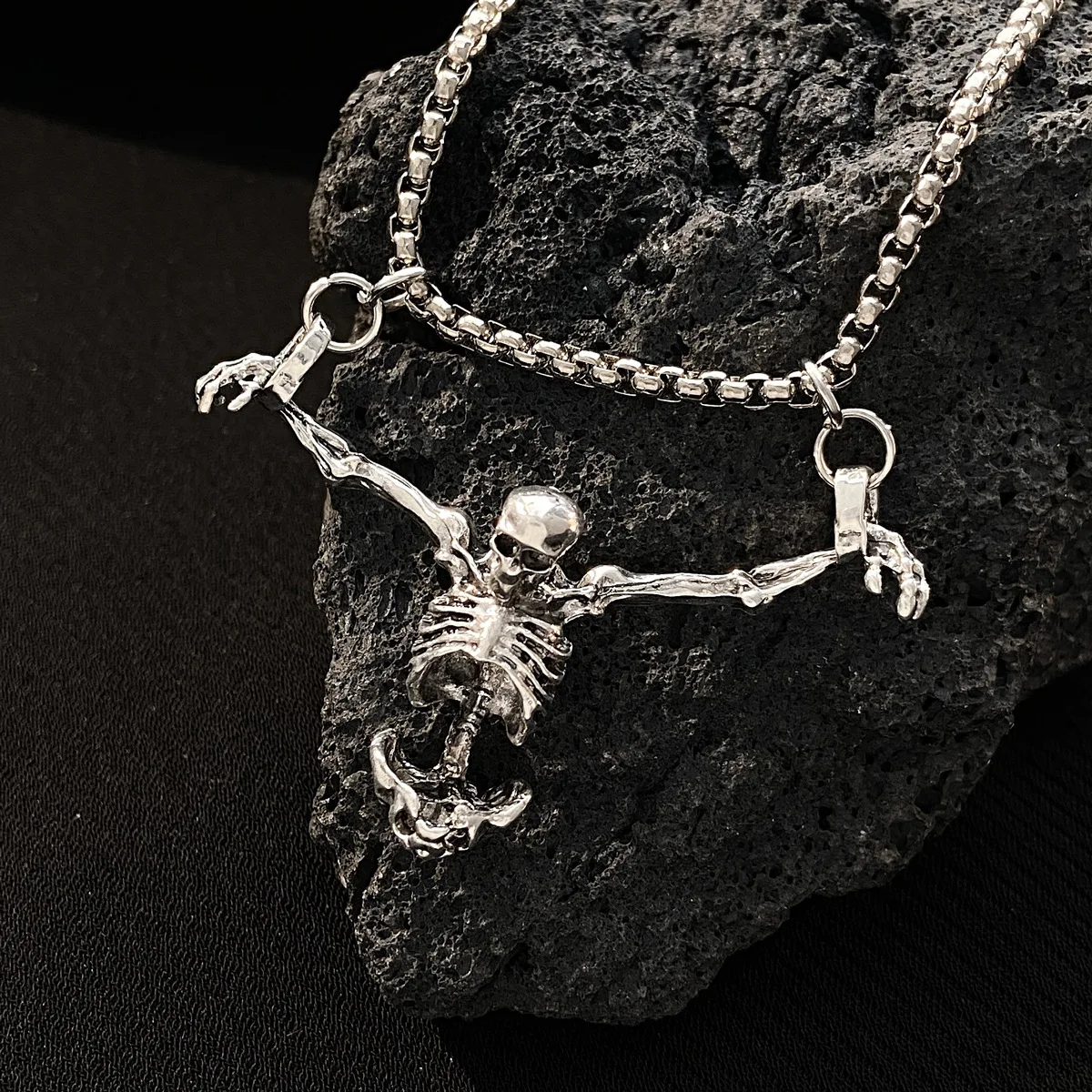 ZAKOL Mode Eisen Unisex Halsband Halskette Frauen Hip-hop Gothic Punk Stacheldraht Kleine Dornen Kette Halsband Schmuck Geschenke – Detail 5