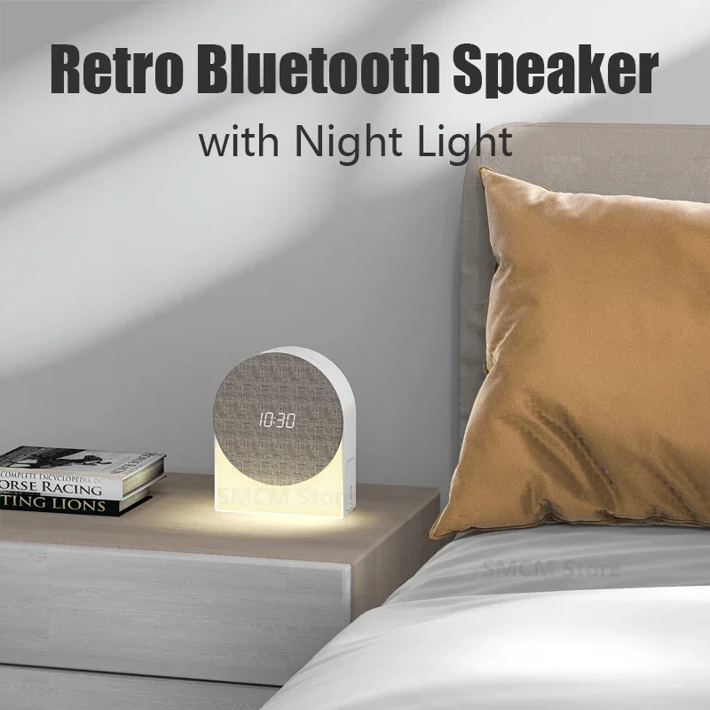 Minialtavoces Retro con Bluetooth, dispositivo de sonido con ruido blanco, portátil, Vintage, ayuda para dormir, Subwoofer con luz RGB, compatible con reproducción de tarjetas TF, novedad