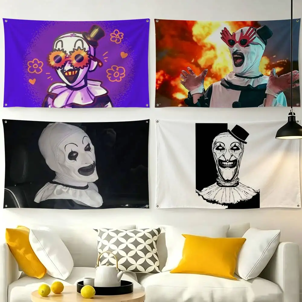Art the Clown horror Terrifier-rr  Flags Wall Hanging Tapestry Outdoor Garage Room Decorative flag Background Blanket