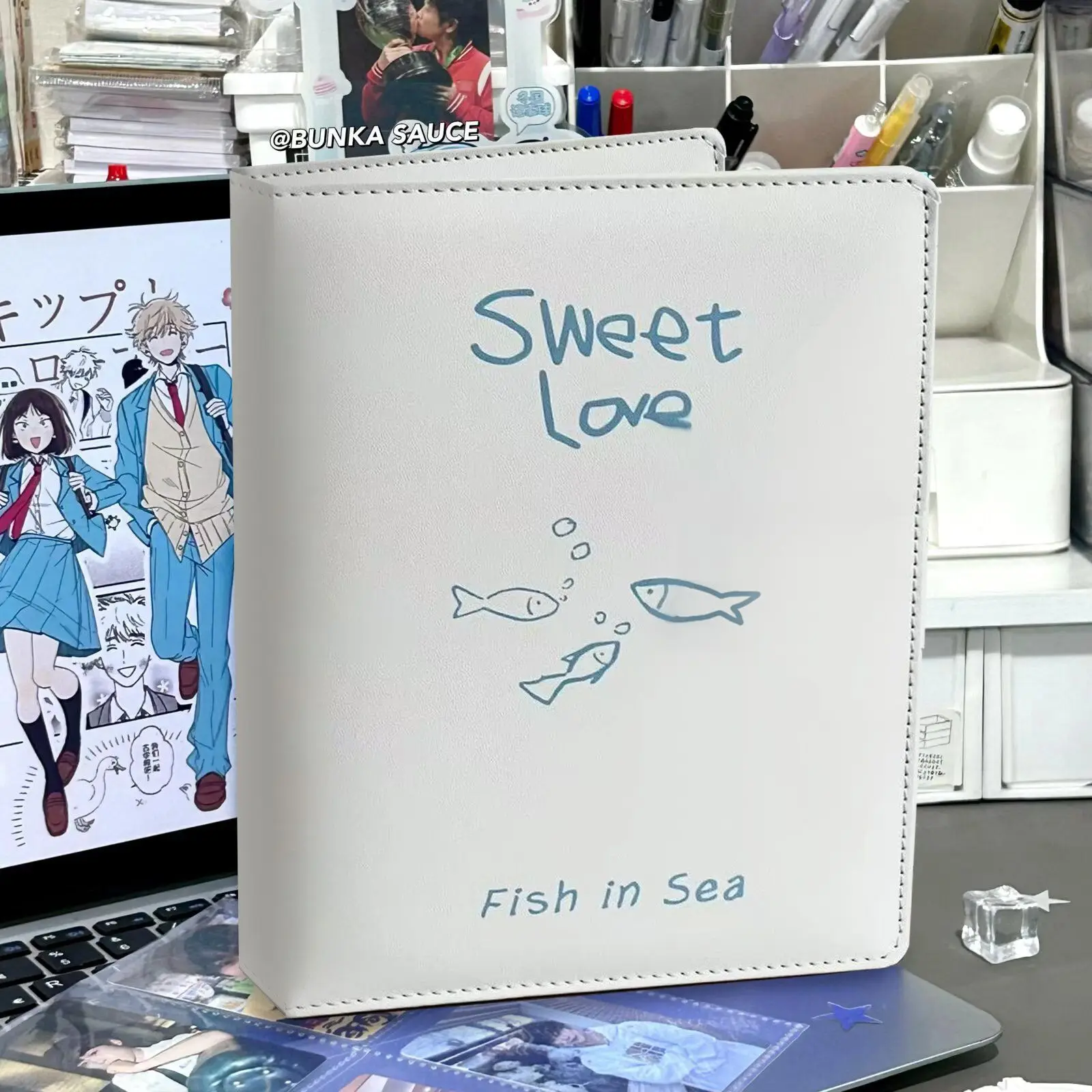 A5 الكورية خط بسيط الأسماك Kpop الموثق ألبوم صور مع 40 صفحة داخلية المعبود صور جمع كتاب حامل بطاقة الصور القرطاسية هدية #3