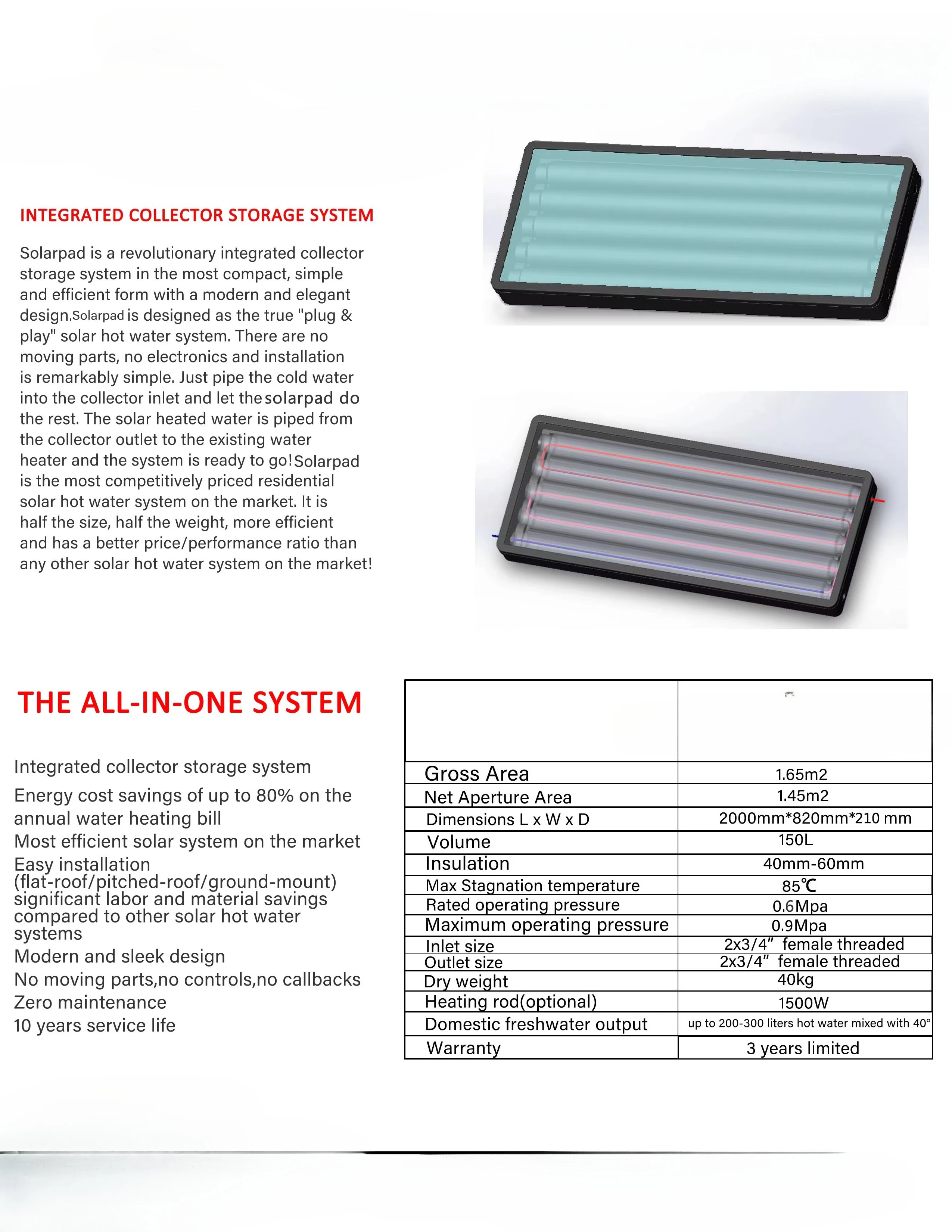 سخان مياه يعمل بالطاقة الشمسية للسيارة بدون خزان سعة 200 لتر، نظام غلاية منزلي #5