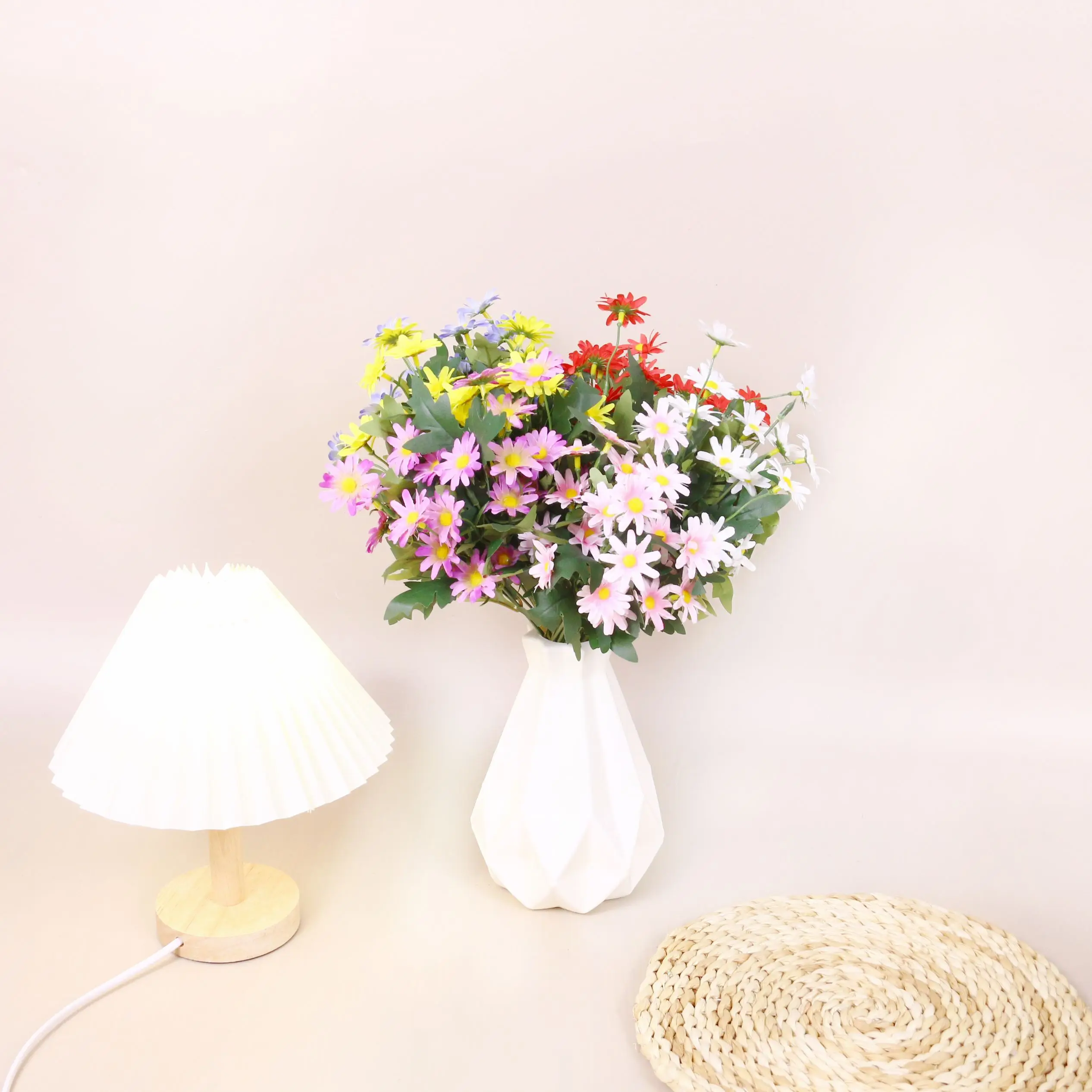 

2pcs Plastic Daisy Bouquet, Daisy Flowers, Home DIY Flower Arrangement, Garden, Wedding Party Decoration, Vase Accessories