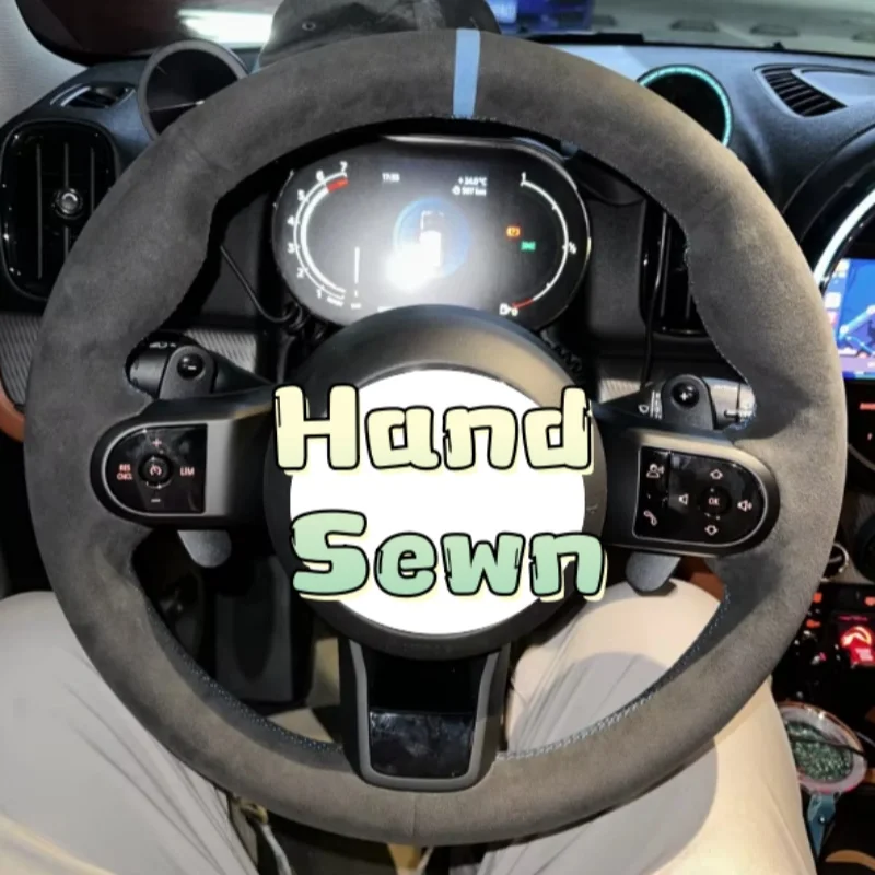 

Чехол на руль из замши ручной работы, противоскользящий, комфортный, для электромобилей Mini Clubman F54, F57, Cabrio, F60